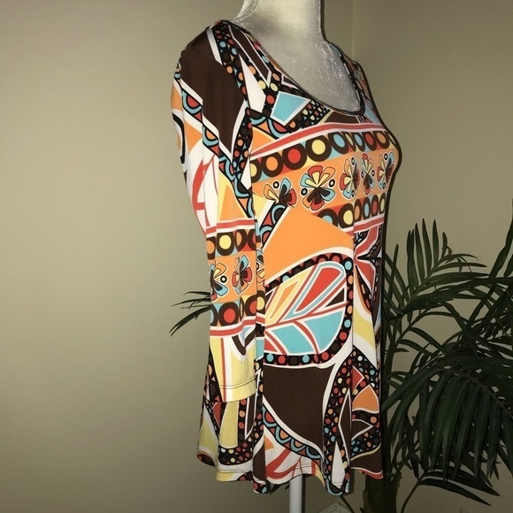 Barbara Lesser Asymmetrical Stretch Top S - Picture 5 of 7